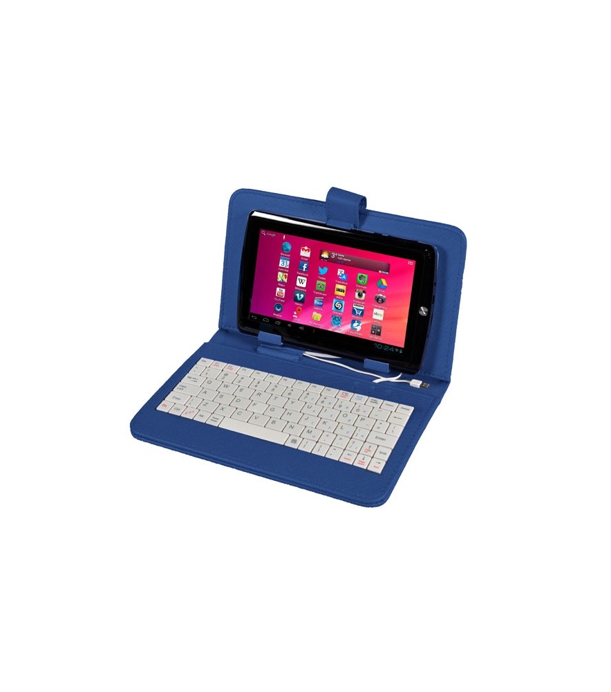 CUSTODIA MAJESTIC CON TASTIERA PER TABLET 7” BLU